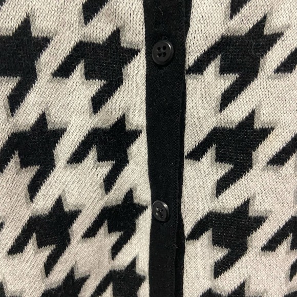 Merona Sweater Button Up Size L Cotton Black & White - Picture 4 of 9